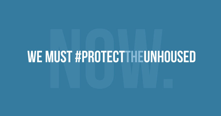 Protect the Unhoused banner