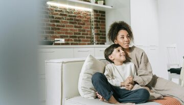 Image of a woman with a child.